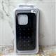 Силиконовый чехол Iphone 15 Pro Max CASE бархат внутри, липпер-подставка, в блистере, черный