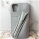 Силиконовый чехол Iphone 17 LIP CASE + помада, серый