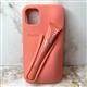 Силиконовый чехол Iphone 17 LIP CASE + помада, персиковый