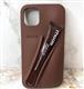 Силиконовый чехол Iphone 17 LIP CASE + помада, шоколадный