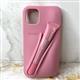 Силиконовый чехол Iphone 17 LIP CASE + помада, розовый