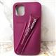 Силиконовый чехол Iphone 17 LIP CASE + помада, малиновый