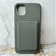 Силиконовый чехол Iphone 16 Pro Max Silicone Case с MagSafe + картхолдер, в блистере, серый