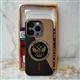 Задняя крышка Iphone 16 HIGH END CASE, MagSafe, Герб РФ, металлические кнопки, коричневая