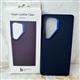 Задняя крышка Samsung Galaxy S24 Ultra Vegan Leather Case ребристая поверхность, с логотипом, в коробке, синяя
