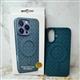 Силиконовый чехол Iphone 15 Pro Max Woven Phone Case плетенный с MagSafe, морской зеленый