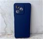 Силиконовый чехол Iphone 16 Pro Max матовый, однотонный софт-тач, с бархатом внутри, в тех.паке., синий