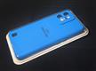 Силиконовый чехол Xiaomi Redmi A3 Silicone case High-end TPU Case, soft-touch без лого, бархат внутри, в блистере, голубой