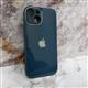 Задняя крышка Iphone 15 Pro стеклянная, силиконовый борт, окантовка камеры и защитой, с лого, изумрудная
