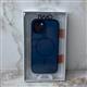 Задняя крышка Iphone 17 Pro Max RMO металлическая оконтовка камеры, MagSafe, бархат внутри, синяя