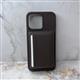 Задняя крышка Iphone 15 Pro Max под кожу с MagSafe + визитинца-кошелек, коричневая
