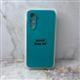 Силиконовый чехол INFINIX HOT 60i Silicone case High-end TPU Case, soft-touch без лого, бархат внутри, в блистере, мятный