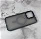 Задняя крышка Iphone 17 Pro Max матово-прозрачная с Magsafe, силиконовый борт, в блистере, серая