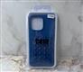 Силиконовый чехол Iphone 15 Pro CASE бархат внутри, липпер-подставка, в блистере, темно-синий