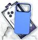 Задняя крышка Iphone 17 Pro Max/18 Pro Max FreeAir под карбон с MagSafe, металл. окантовка камеры, голубая