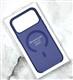 Задняя крышка Iphone 18 Pro Clear case с MagSafe + анимация, открытый низ, в коробке, фиолетовая