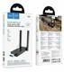 Адаптер HOCO, HI34, WiFi6 USB, ABS, 2,4G - 286Mbps, 5G 600Mbps, чёрный