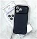 Силиконовый чехол Iphone 17 Pro KVZV под карбон, защита камеры, черный