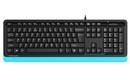 Клавиатура проводная A4TECH Fstyler FKS10 USB, черный/синий (1/20)