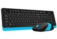 Комплект беспроводной Клавиатура+Мышь A4TECH Fstyler FG1010 клав:черный/синий мышь:черный/синий (1/10)
