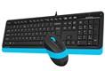 Комплект проводной Клавиатура+Мышь A4TECH Fstyler F1010 клав:черный/синий мышь:черный/синий USB Multimedia (1/10)