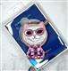 Подставка фигурная с вышивкой Nimmy Friends для телефона с зеркальцем+MagSafe, кот в куртке с замочком, нежно-розовая
