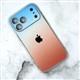Задняя крышка Iphone 17 Pro Max/18 Pro Max матовая, градиент, защита камеры, в тех.паке., голубо-оранжевая
