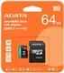 Карта памяти MicroSD 64GB A-Data Class 10 UHS-I U3 V30S A2 (100/75 Mb/s) + SD адаптер