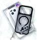Задняя крышка Iphone 17 Pro/18 Pro PHONE CASE прозрачная с MagSafe, цветной борт, метал. окантовка камеры, черная