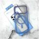 Задняя крышка Samsung Galaxy S26 Ultra 2in1 Eco-friendly CASE матово-прозрачная, цветной MagSafe и матовый силиконовый борт, голубая