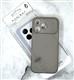 Силиконовый чехол Iphone 17 Pro/18 Pro KAMISHA тонкий под карбон, защита камеры, серый