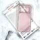 Силиконовый чехол Iphone 16 Pro BINKSON Clear Case 2.0mm, прозрачно-матовый, имитация MagSafe, розовый