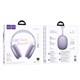 Беспроводные наушники накладные HOCO W65 Plus Happy, Bluetooth, фиолетовый