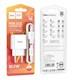 Сетевое зарядное устройство HOCO C106A 1xUSB с Кабелем USB - MicroUsb, 2.1A, 10.5W, белый
