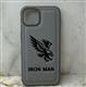 Задняя крышка Iphone 16 Pro IRON MAN под кожу с Орлом, в тех. паке., серая