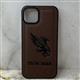 Задняя крышка Iphone 16 Pro IRON MAN под кожу с Орлом, в тех. паке., темно-коричневая