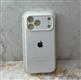Силиконовый чехол Iphone 17 Pro Max Silicone Case, с защитой камеры, с логотипом, в блистере, белый