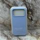 Силиконовый чехол Iphone 16 Pro Max silicone case, бархат внутри, без логотипа, в блистере, голубой