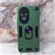 Задняя крышка Realme C85 матовая, противоударная с кольцом, зеленая