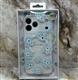 Задняя крышка Iphone 16 Pro Max KAREYAR, прозрачная, с MagSafe, цветочный принт, голубой