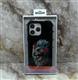 Задняя крышка Nimmy Iphone 15 Pro Max под кожу, с вышивкой, голова льва, черная