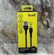 USB кабель Budi для Micro USB, 3A, 1M, алюмин. корпус, нейлон (DC210M10B), черный