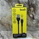 USB кабель Budi для Lightning, 3A, 1M, алюмин. корпус, нейлон (DC210L10B), черный