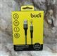 USB кабель Budi для Lightning, 3A, 2M, алюмин. корпус, нейлон (DC197L20H), черный