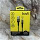 USB кабель Budi для Micro USB, 3A, 2M, алюмин. корпус, нейлон (DC197M20H), черный