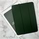 Чехол-книга SMART FOLIO для планшета Ipad Pro 11 2024, с лого, силиконовый, бархат внутри, темно-зеленый