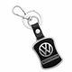 Брелок металлический с кожаной вставкой, карабином, VOLKSWAGEN