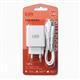 Блок питания сетевой LUOBR 1 USB 2.5A, с кабелем USB to micro USB, 1M, (Y89A), белый