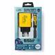 Блок питания сетевой LUOBR 2 USB + 2 Type-C 65W, с кабелем 2в1 USB/Type-C to Lighting/Type-C, 27W, 1M (X95K), желто-черный
