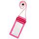 Водонепроницаемый чехол-блистер для телефонов со шнурком на шею с липучкой, розовый